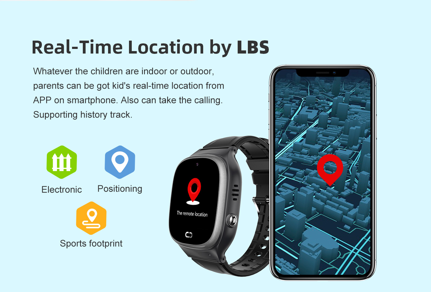 新款跨境外贸儿童智能定位电话手表TD45防水拍照手表smartwatchs详情7