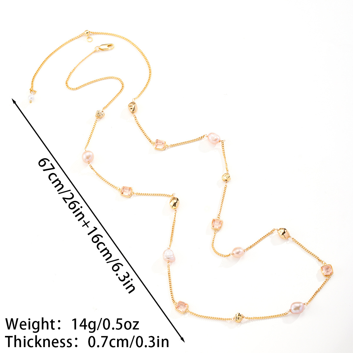 Nasha Cross-border Best-selling Baroque freshwater pearl necklace and bracelet set, French light luxury irregular bracelet necklace pic 2