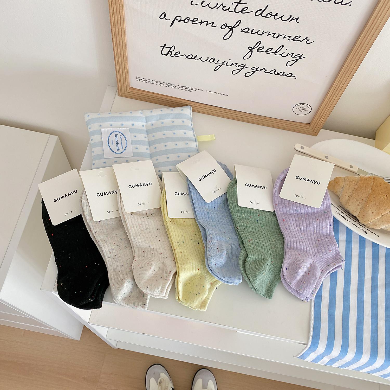 点子纱船袜女纯棉夏季薄款低帮浅口隐形袜硅胶防滑不掉跟女士短袜详情28