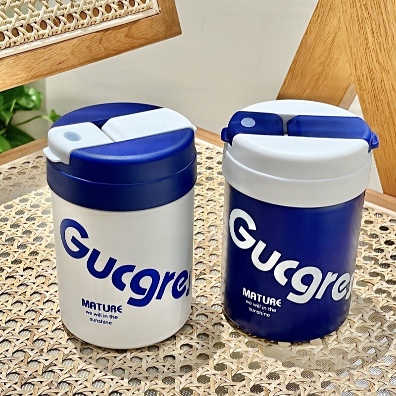 New 304 stainless steel ton-ton cup, outdoor portable double-drinking straw cup, double-layer vacuum, high appearance level insulated cup pic 30