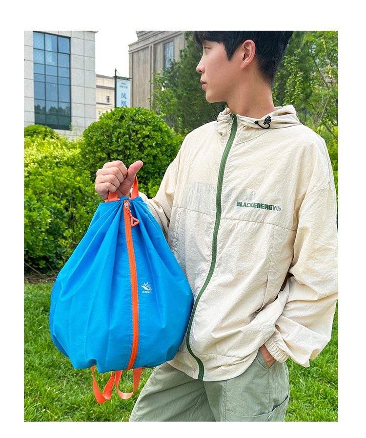Yitu Warner Heim backpack, foldable portable storage bag, large capacity basketball bag, drawstring bag, drawstring backpack pic 16