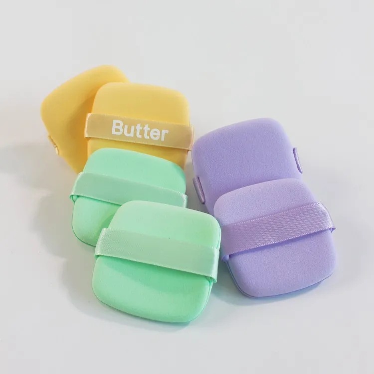 黄油饼干粉扑定妆不吃粉q弹方形化妆海绵气垫遮瑕不卡粉美妆用具详情5