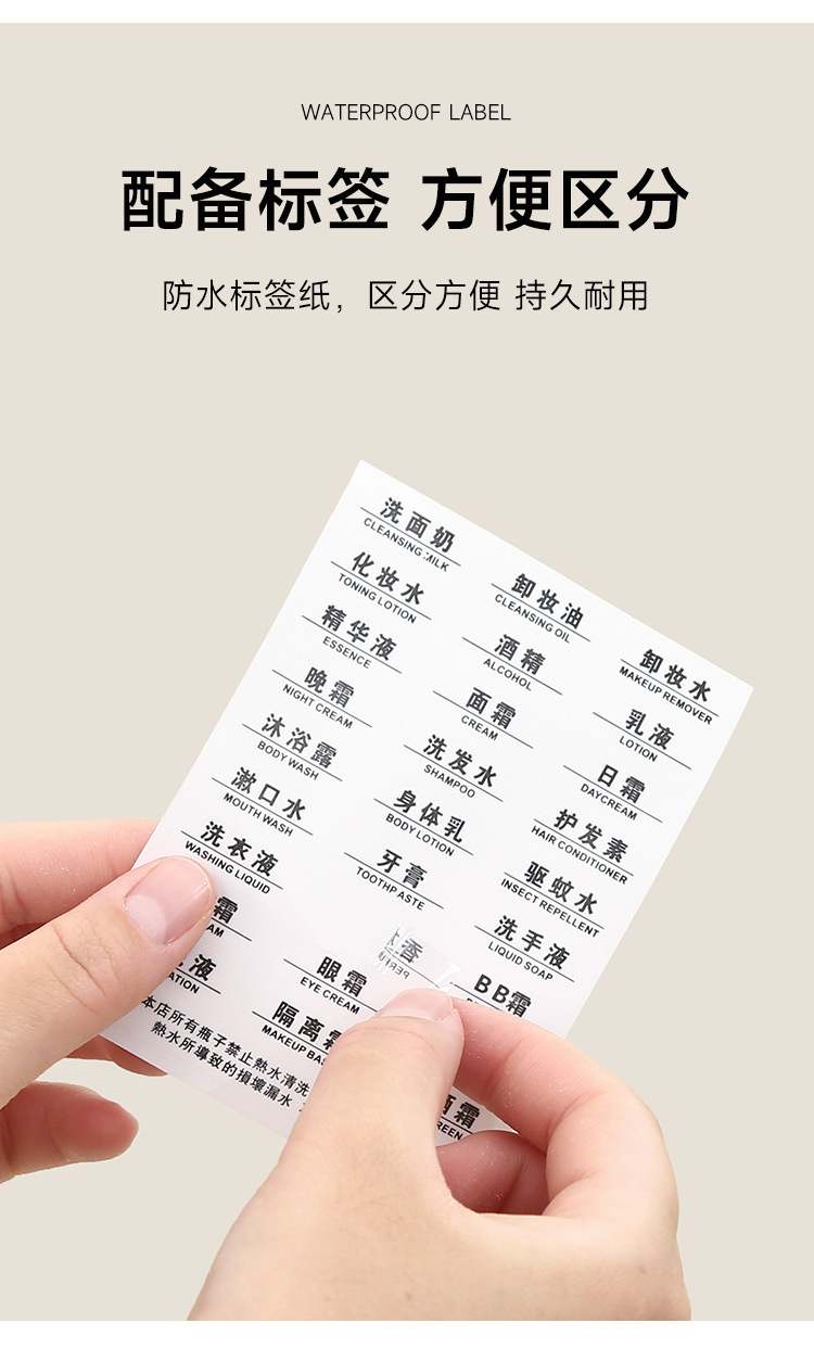 Travel sub-bottle shampoo, body wash, travel skin care products portable small sample empty bottle pic 8