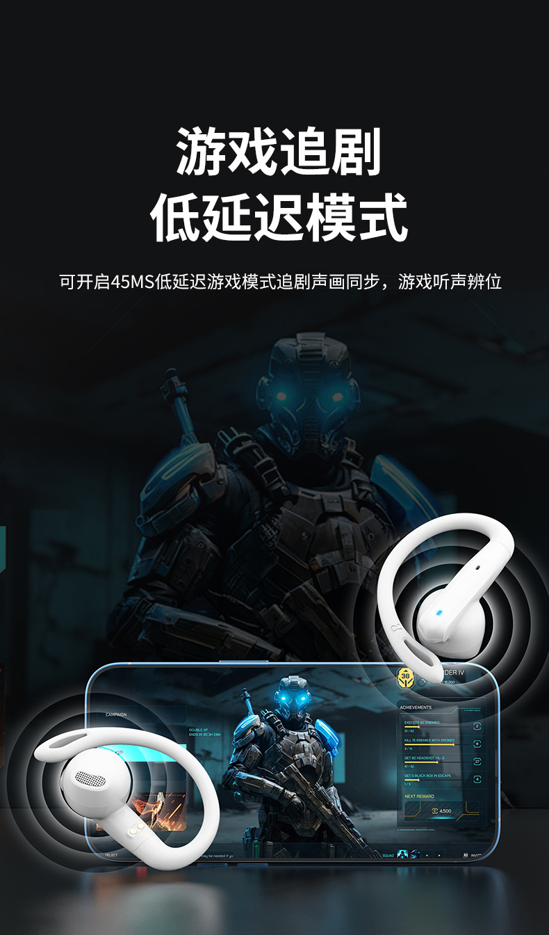 Новые однозвучные наушники bluetooth ows с полуфронтовым подвешиванием, высокой акустической массой в полных слуховых конвейерах pic 12
