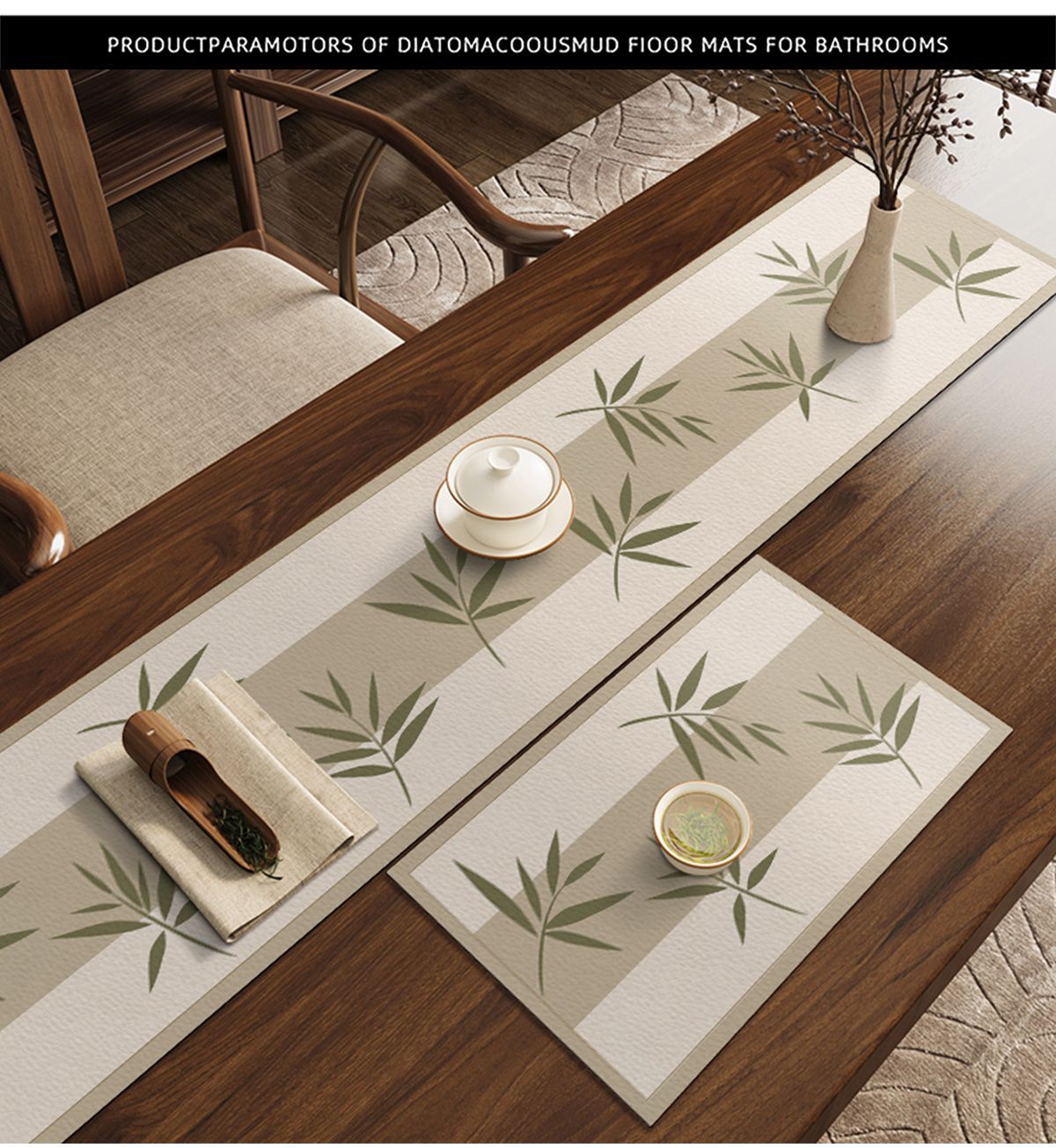 国潮新中式茶几桌布古典中国风桌旗禅意茶席茶垫吸水茶台垫布防水垫子详情8