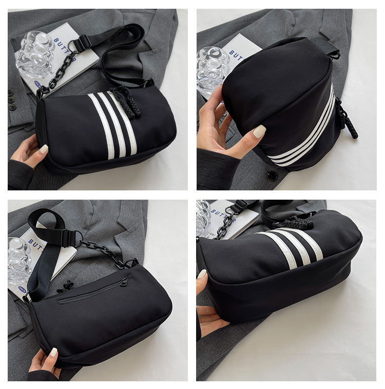 High-end Oxford fabric single-shoulder bag, casual and fashionable chain crossbody bag, cross-border versatile underarm bag for women wholesale pic 14