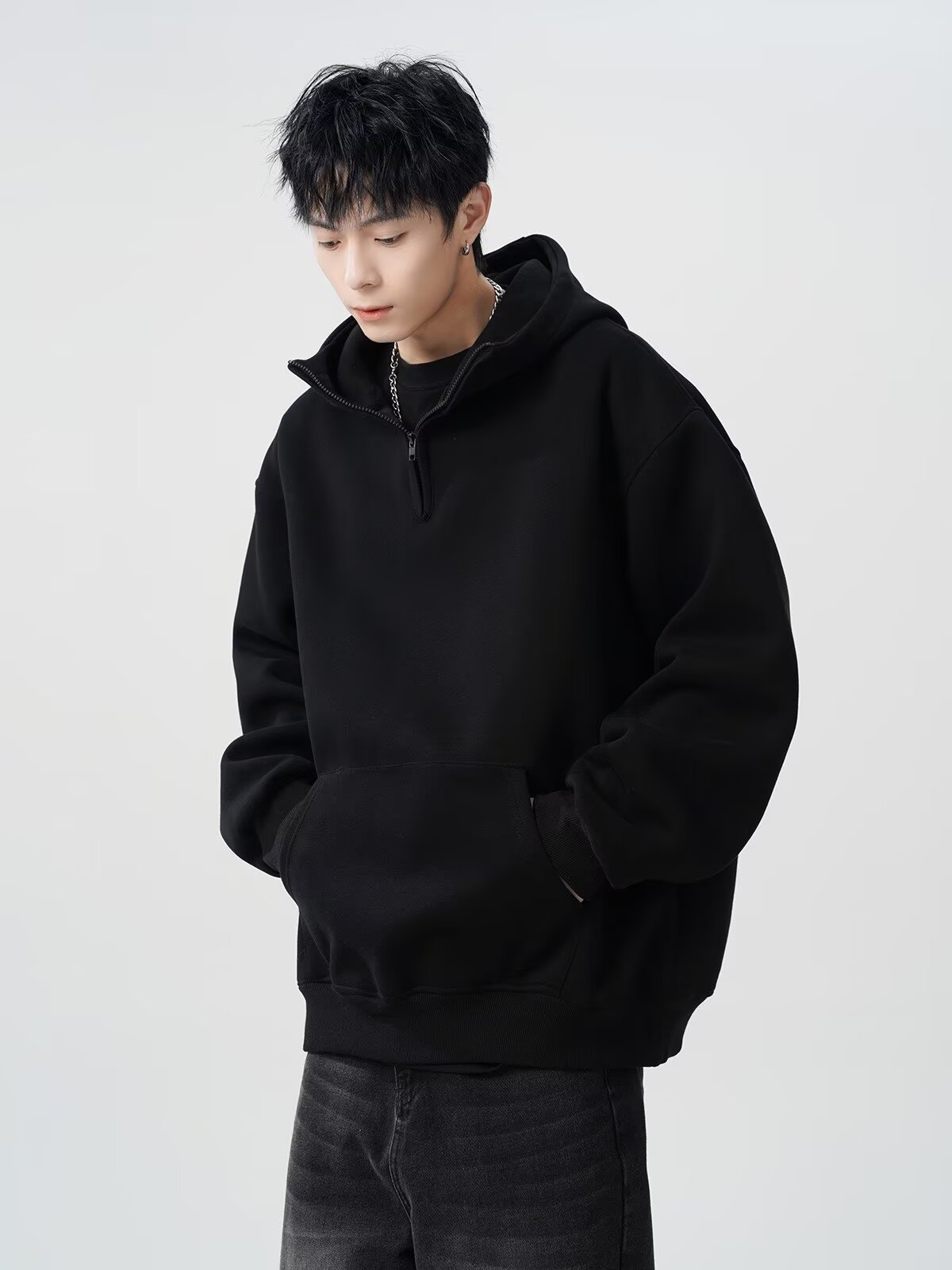  oversize casual versatile top fashion men's hoodie详情10