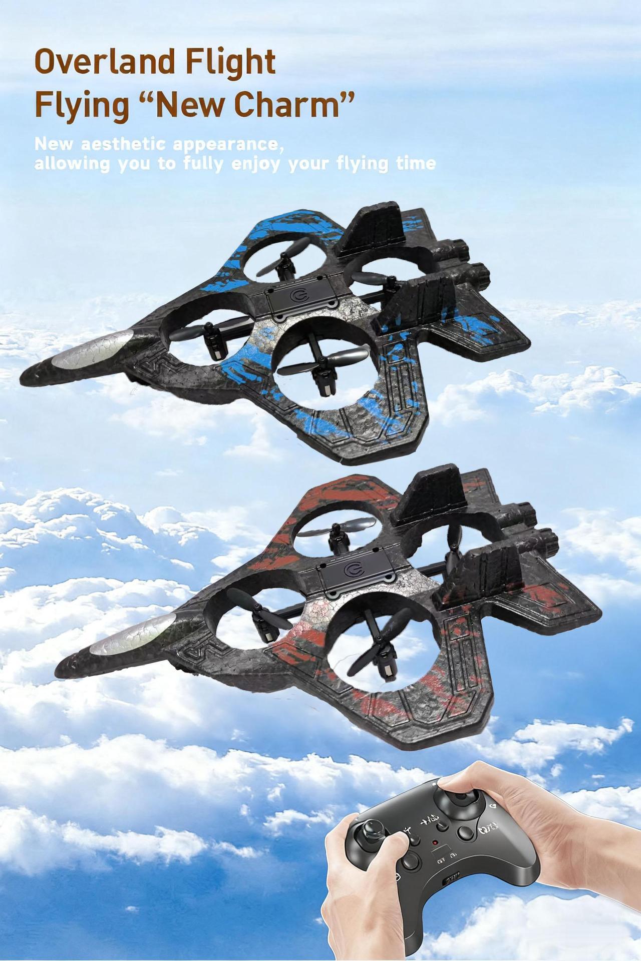Cross-border new remote-controlled aircraft, stunt aircraft, foam aircraft, light charging, shock-resistant four-axis drone toy pic 1