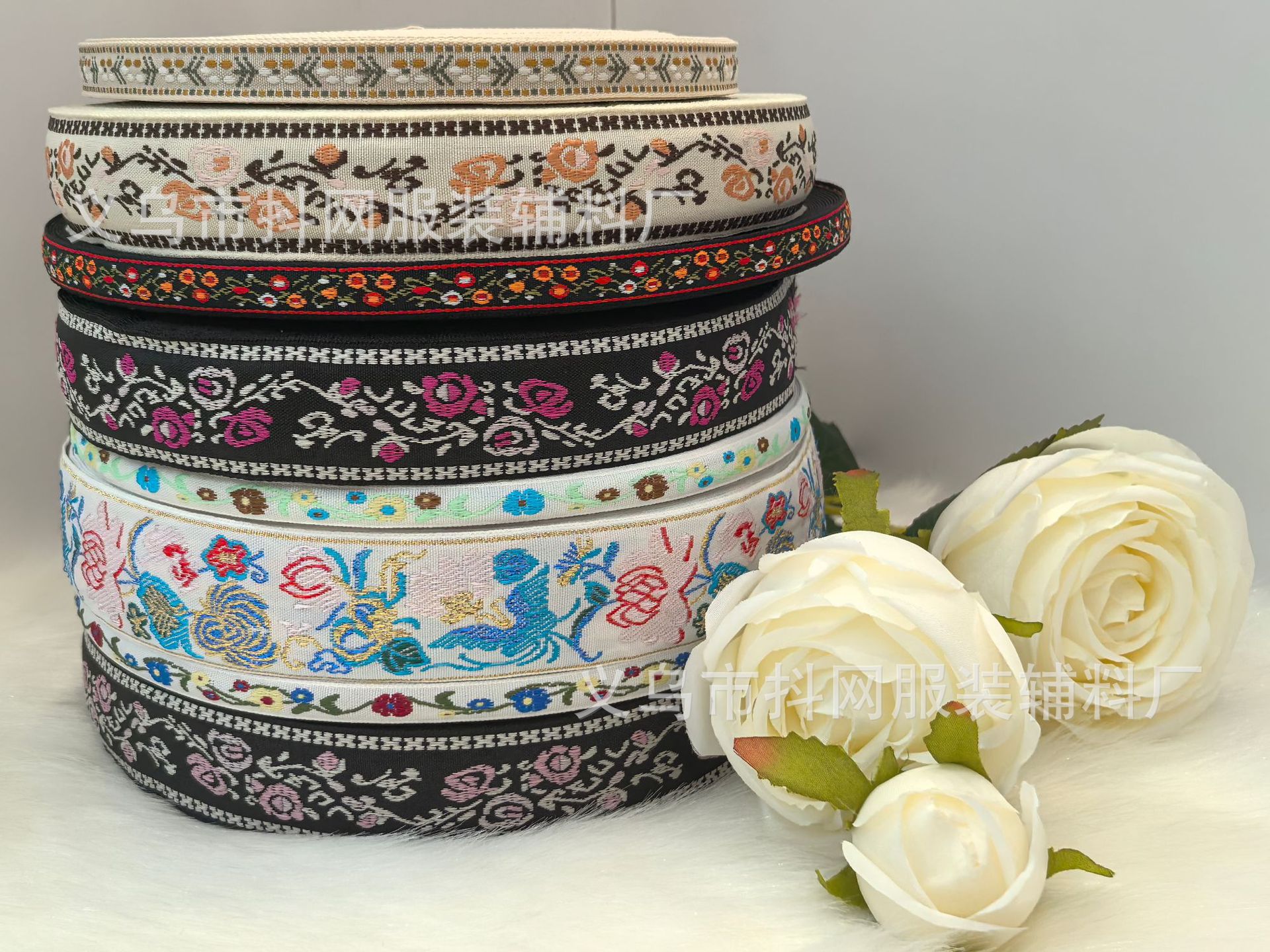 1.1-3.5cm中式汉服民族风提花刺绣织带演出服装辅料现货批发详情2