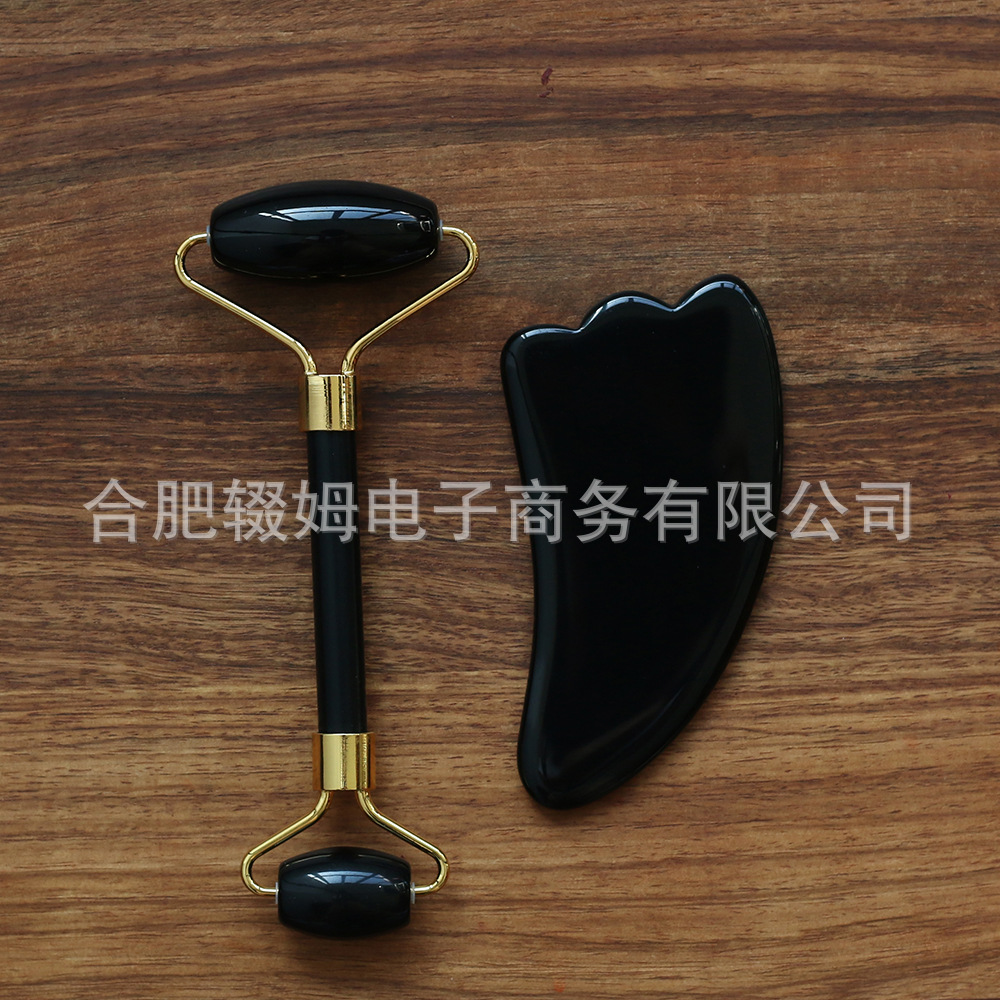 工厂直销紫水晶玉石滚轮按摩器专用脸部刮痧按摩美容棒美容院推拿馆用详情32