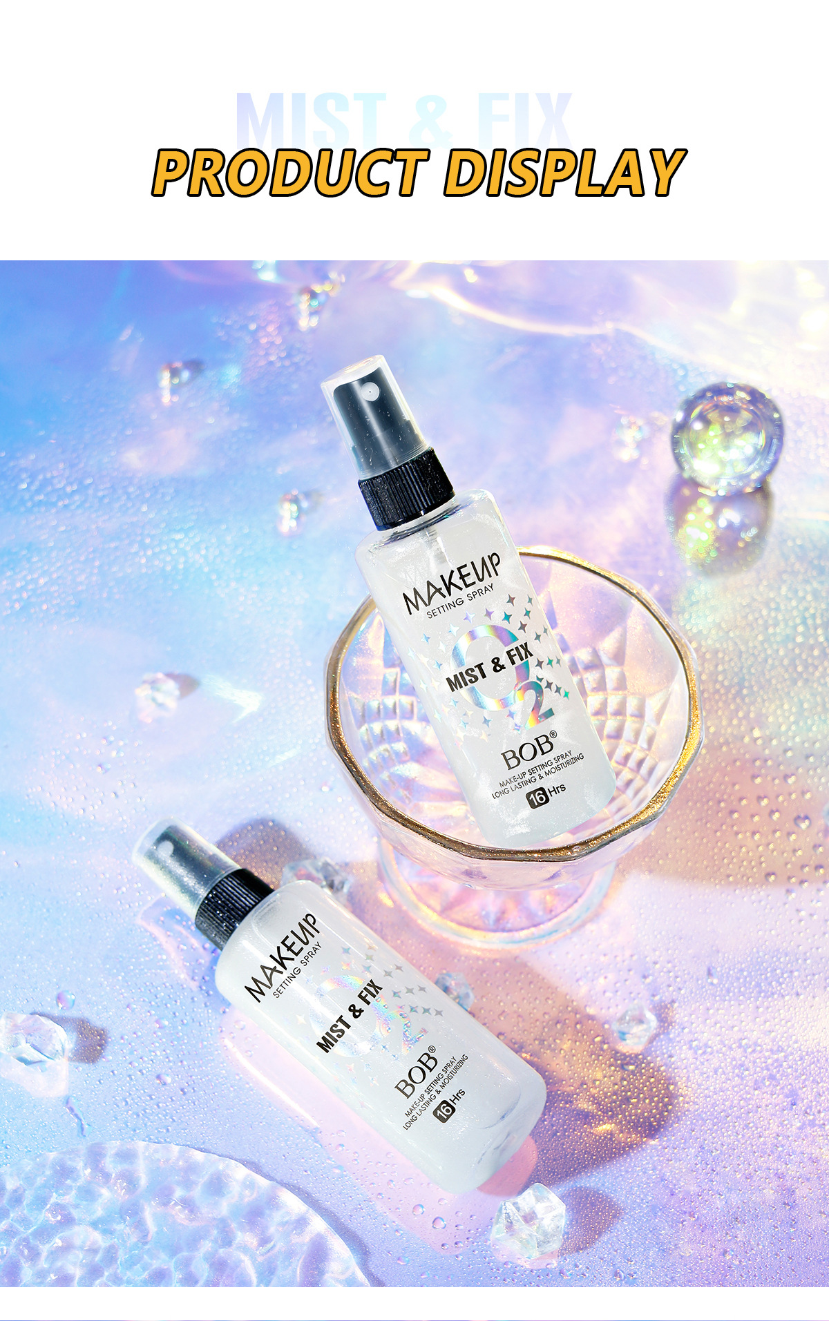 Cross-border bob Setting Spray is long-lasting, does not smudge, is waterproof, sweat-proof, hydrating, moisturizing, oil-controlling, and does not tighten. It is a setting water pic 9