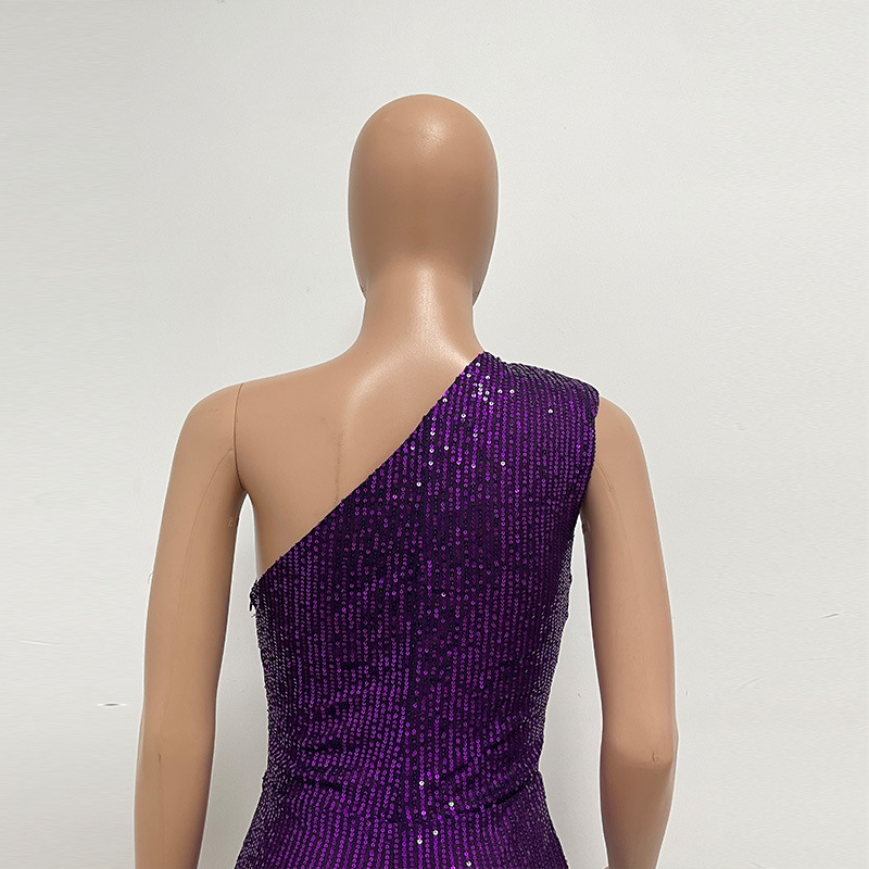 新中式无袖连体衣独立站夏季单肩亮片连体裤女批发详情44