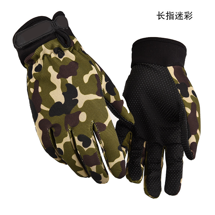 厂家春秋户外运动男士手套户外登山防护止滑健身骑行半指运动手套详情18