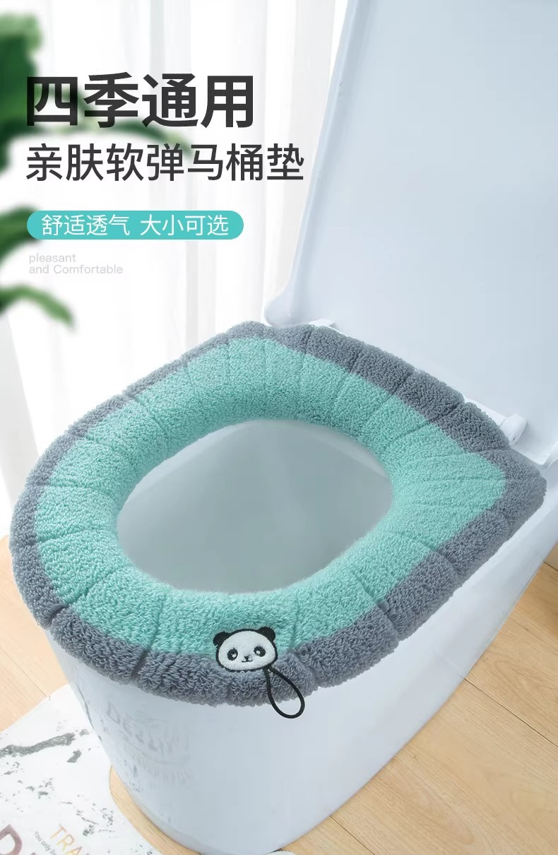 Toilet seat cushion, plush toilet seat, winter thickened toilet seat, large toilet seat cover, household all-season suitable pic 6