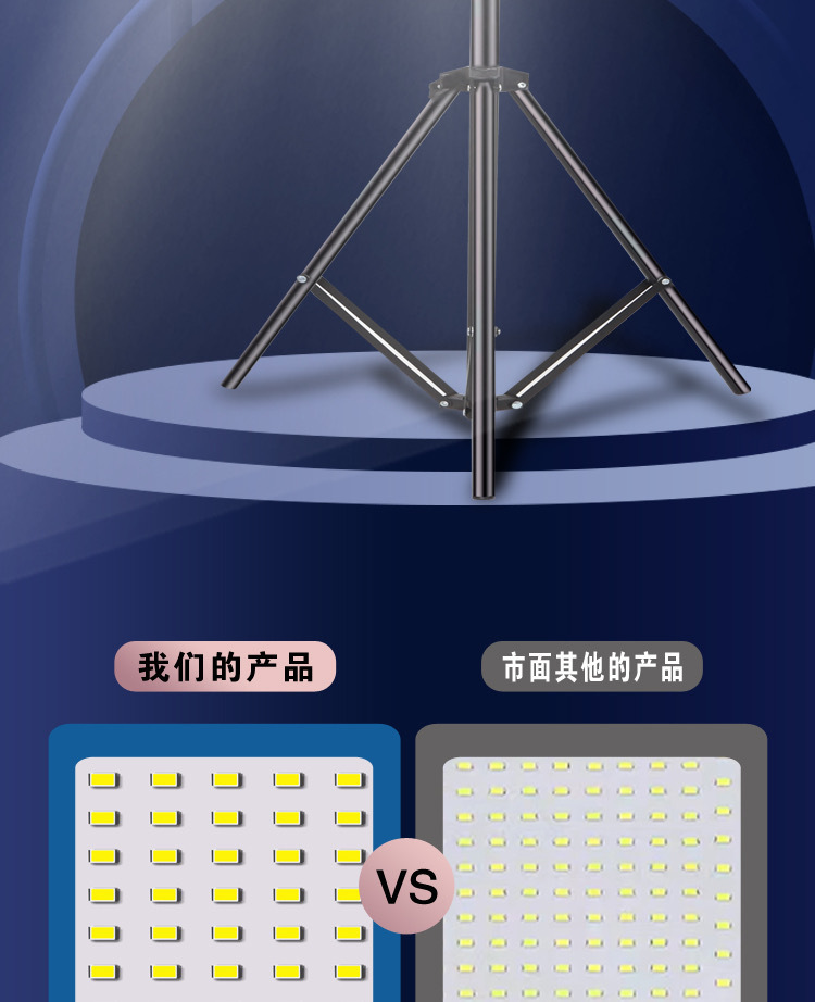 摆地摊夜市灯充电应急灯LED补光灯户外照明强光支架野外露营灯详情6