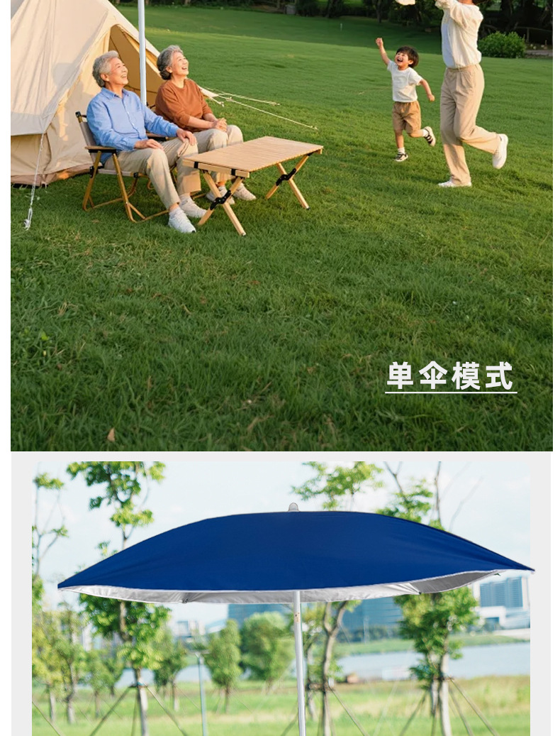 蓝色遮阳伞户外汽车专用一次性雨伞详情4