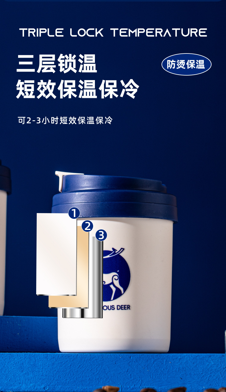 Portable gift cups, cola cups, heat and cold preservation, high appearance level, casual cups, mugs, 304 stainless steel coffee cups pic 8