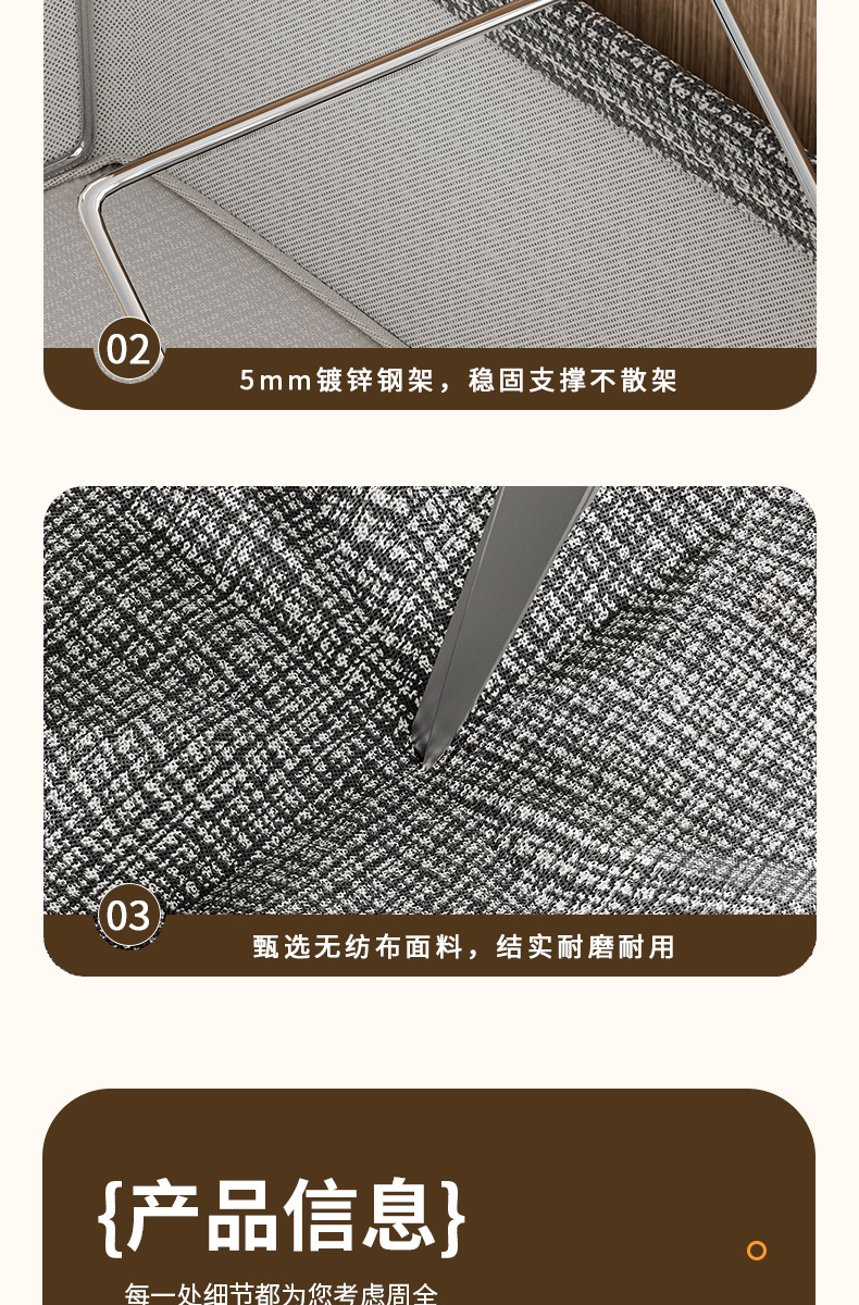 家用衣服收纳盒宿舍衣柜衣物升级款收纳箱卧室整理布艺桌面储物筐详情14