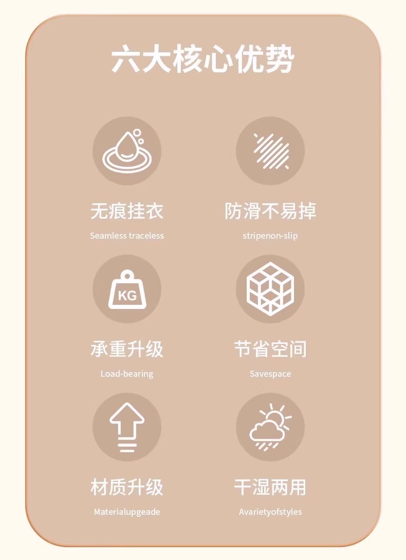 新款家用衣架挂衣防滑加粗款无痕衣架防肩角双位落地卧室衣架批发详情2