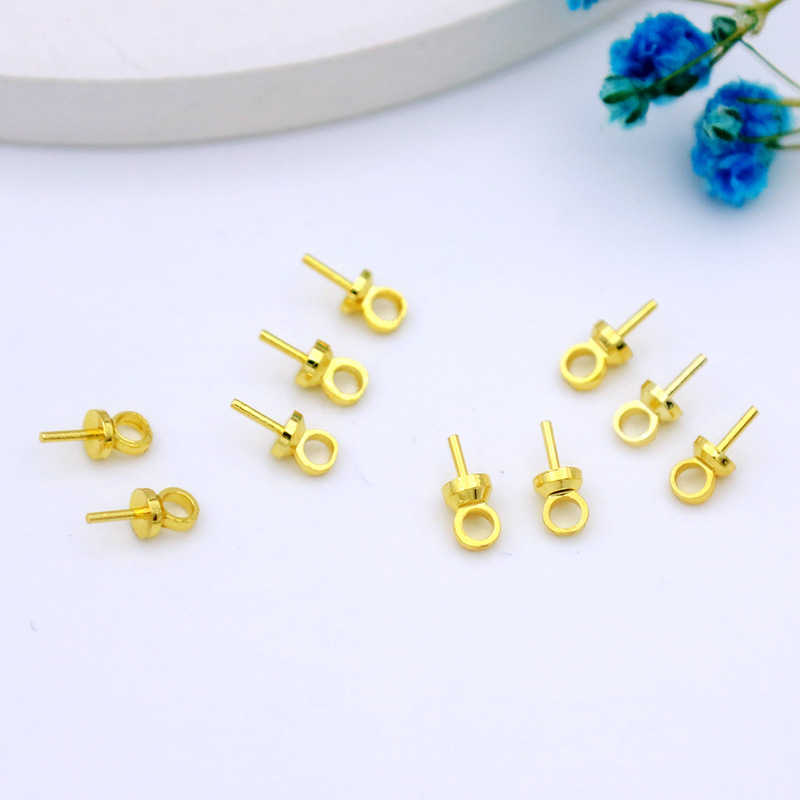 Color-preserving pure copper plated with 18K real gold OT clasp necklace bracelet ending connection clasp diy accessory factory B65 pic 2