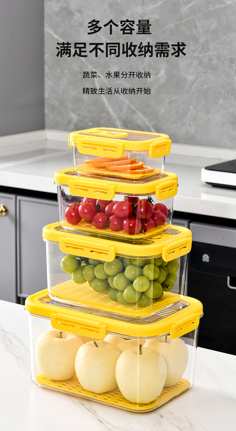 Refrigerator storage box, fresh-keeping box, food-grade food storage and organization wonder, freezer storage box, organization box, drawer pic 10