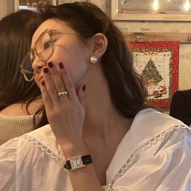 925银针施家珍珠耳钉韩国小众高级感耳环通勤百搭高品质耳饰批发详情8