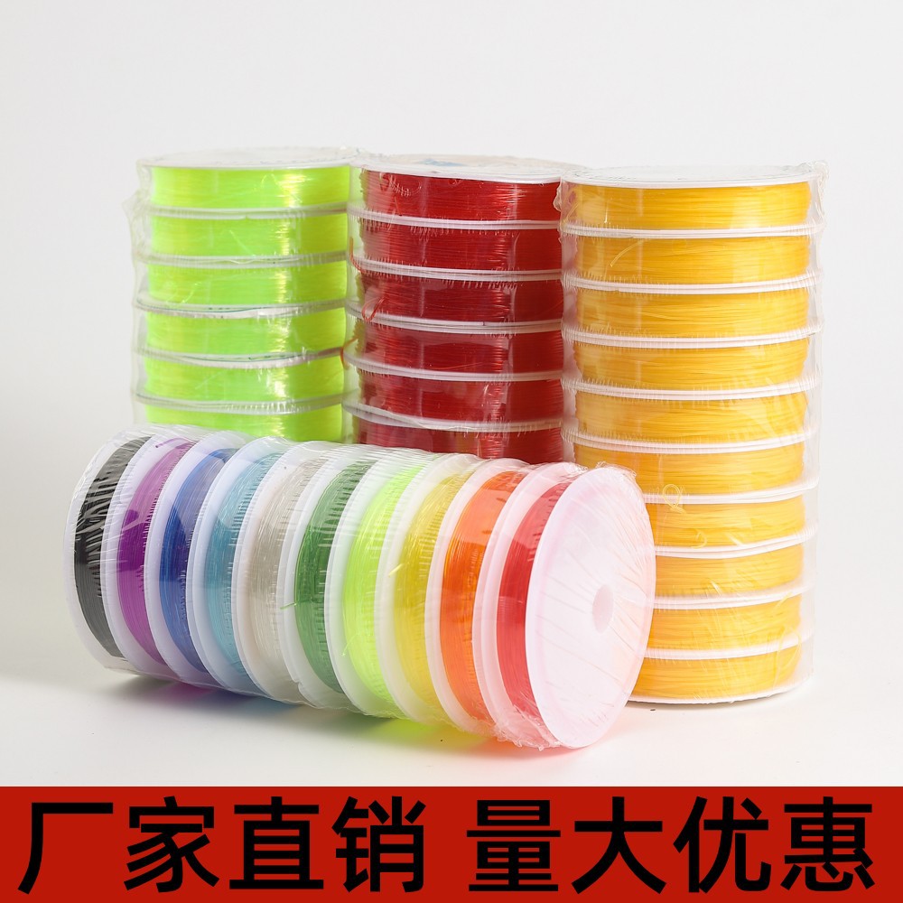 In stock: transparent elastic string, round crystal elastic string, cultural play Buddhist prayer beads, elastic string, diy beaded string, elastic string pic 5