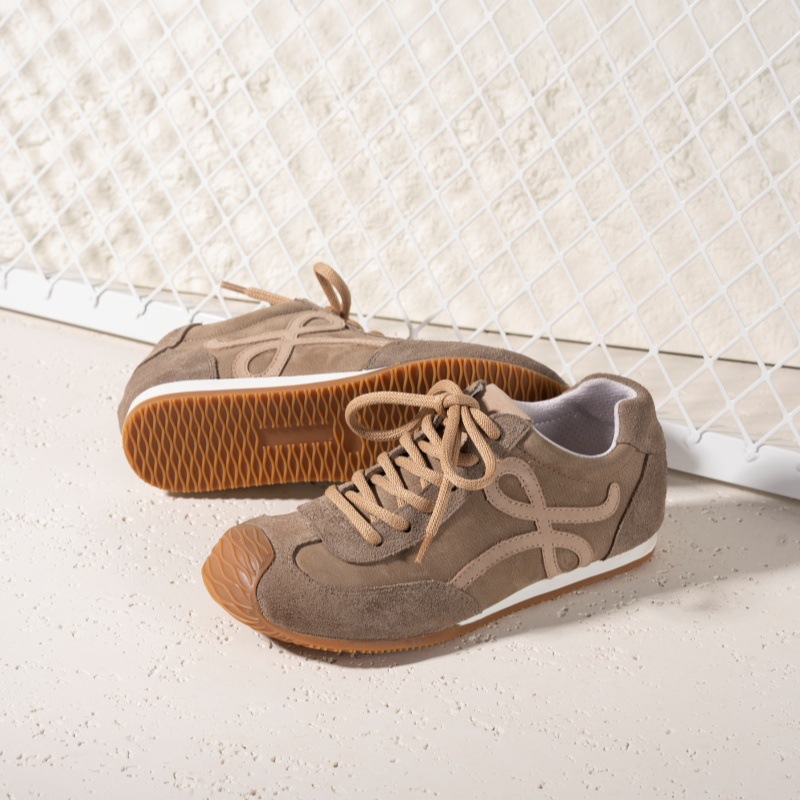 旅途牛皮女鞋复古真皮休闲鞋女春夏新款百搭大头阿甘德训鞋女详情5