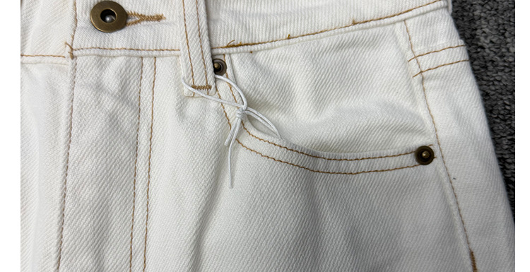 BC High-waisted straight-leg jeans for women, beige, simple style, versatile, casual, loose, wide-leg trousers, European and American style 2026 pic 12