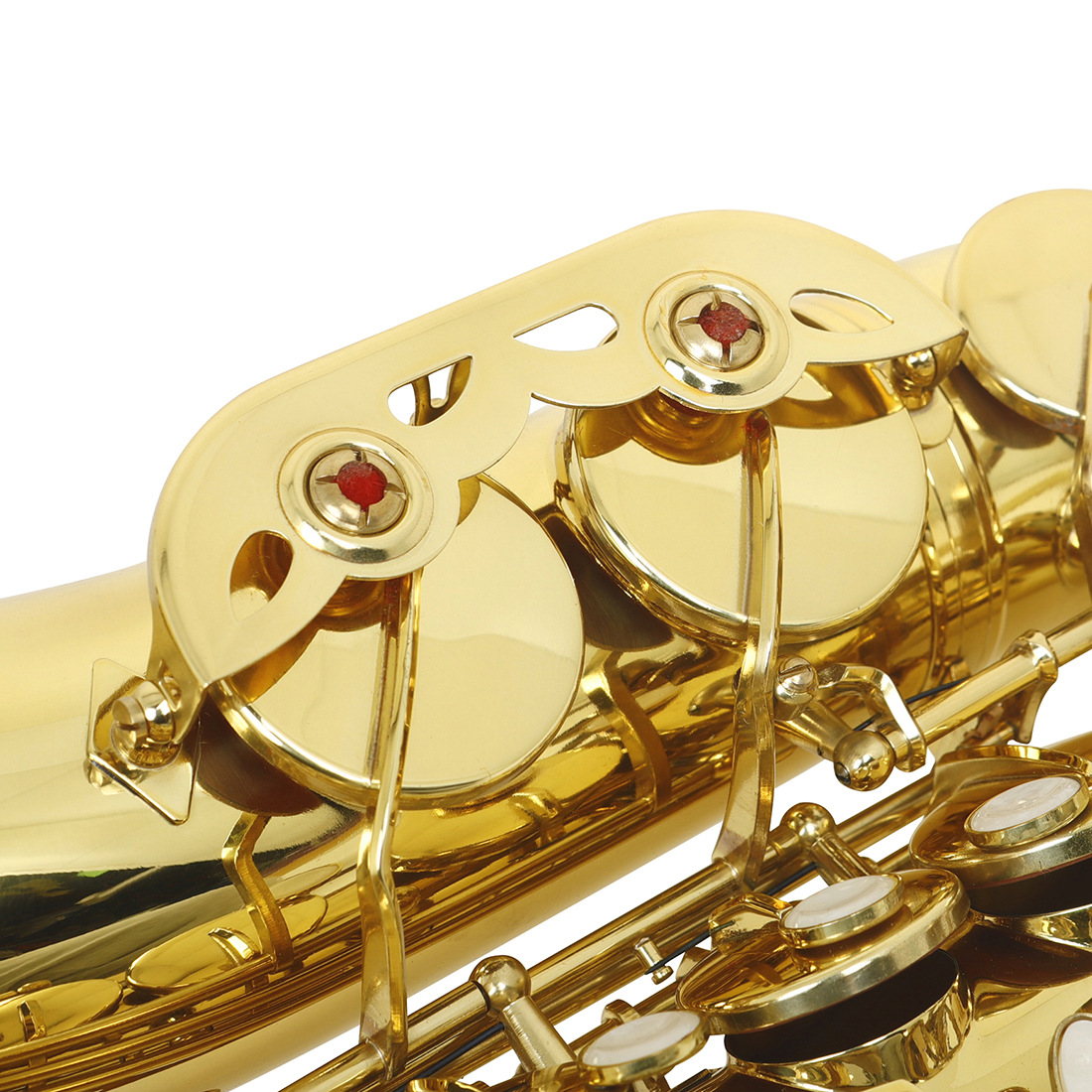 Alto Alto saxophone for export, aluminum alloy case, E-flat key, brass tube body, white shell gold saxophone instrument pic 12