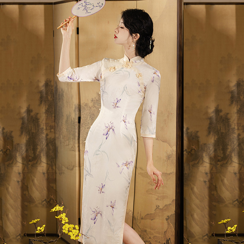National trend cheongsam for women, Republic of China couple battle robes, Mongolian robes, slimming design sense pic 21