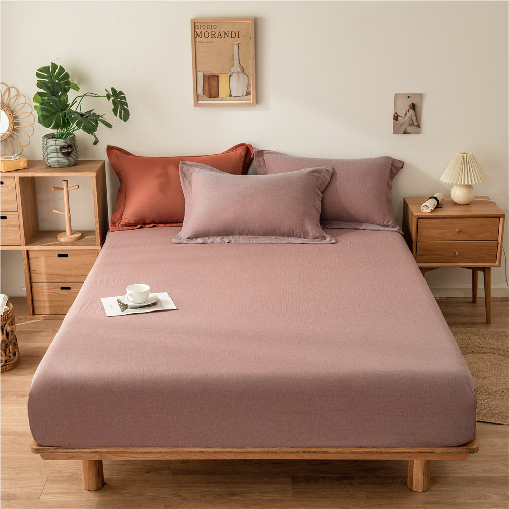 Pure cotton yarn-dyed jacquard double-layer gauze bed cover, single piece of all-cotton gauze mattress protective cover, bedspread, bed cover, single piece of bedding pic 48