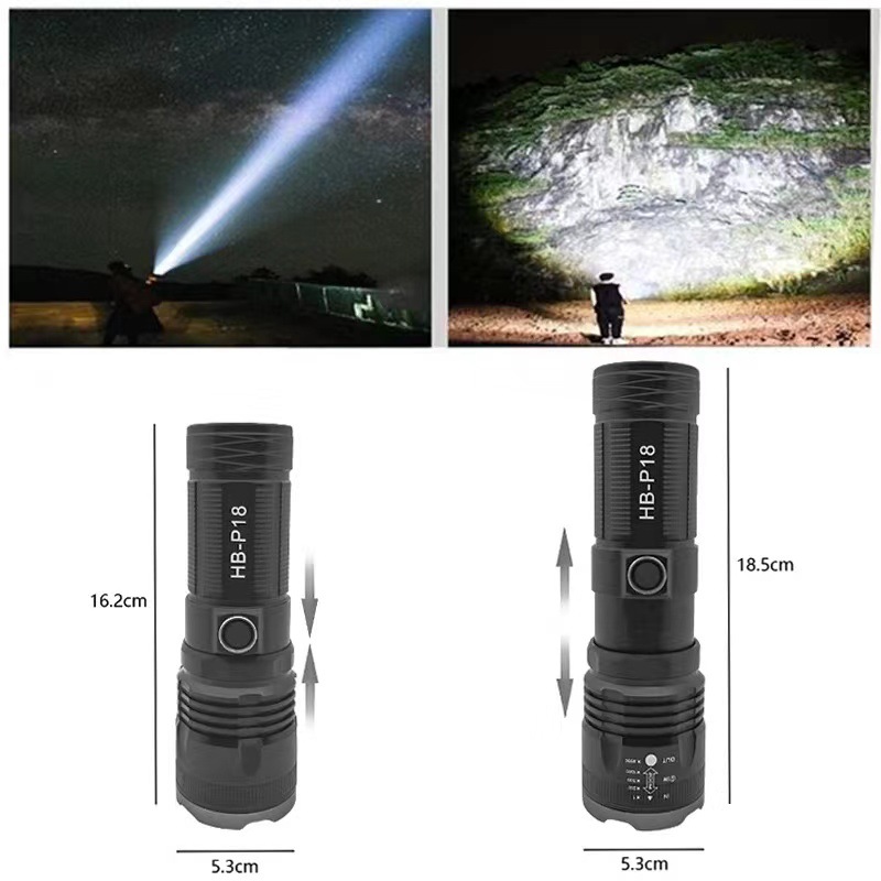 A new cross-border white laser retractable zoom rechargeable outdoor long-range long-range long-lasting high-intensity white laser flashlight pic 4