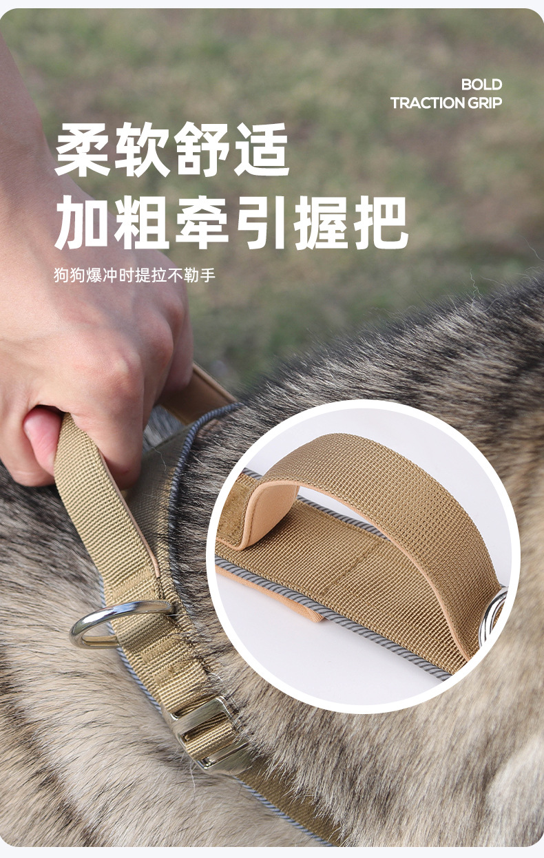 新款宠物战术项圈 户外反光狗狗项圈大型狗用项圈训练狗项圈批发详情7