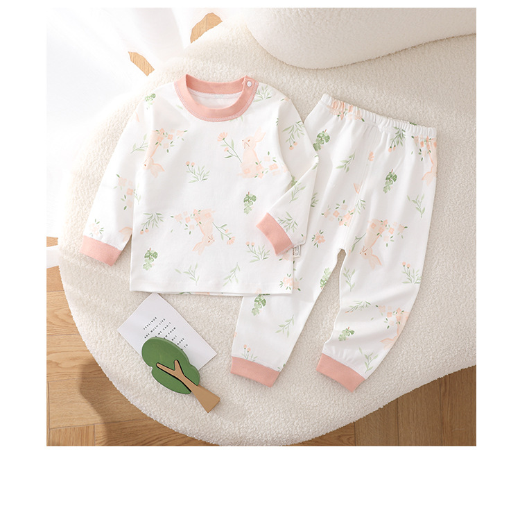 儿童睡衣内衣纯棉春秋居家服女童分体套装男宝秋衣秋裤打底衣服详情16