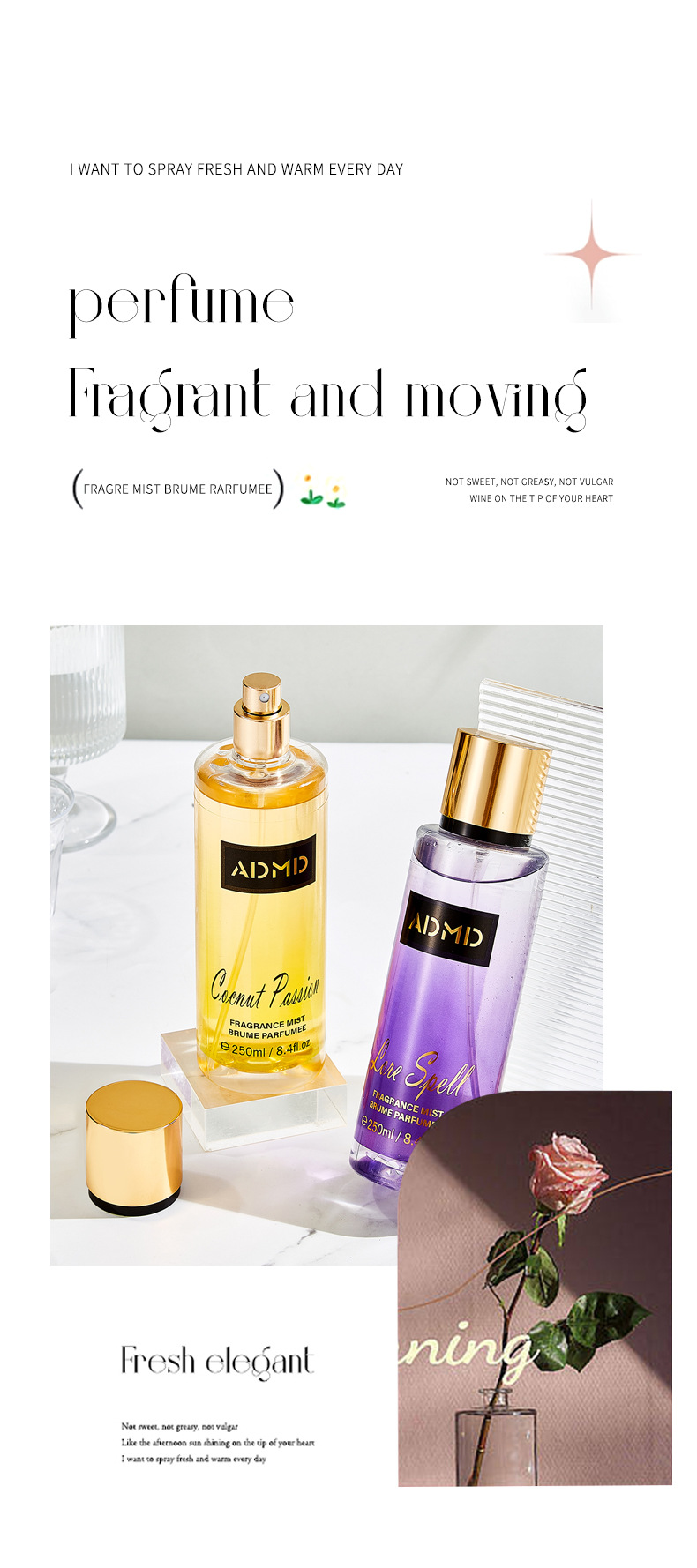 【外贸专供】ADMD香水十种香味花香调清新持久留香淡雅香水批发详情3