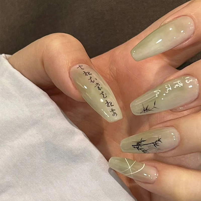 新年新款ins风穿戴甲纯欲美甲贴片显白可拆卸甲片长短款甲片成品详情29