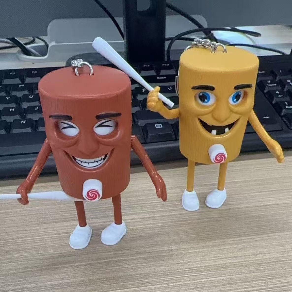 Cross-border new products: Wooden stick figures, face-changing toys, keychains, pendants, children's gifts, decorative items, and Shan Hai Jing dolls pic 12