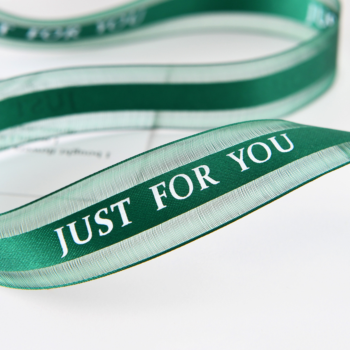 Factory direct sales: 2.5cm medium satin edge gauze English ribbon High-quality snow gauze ribbon flower packaging ribbon gift cake pic 6