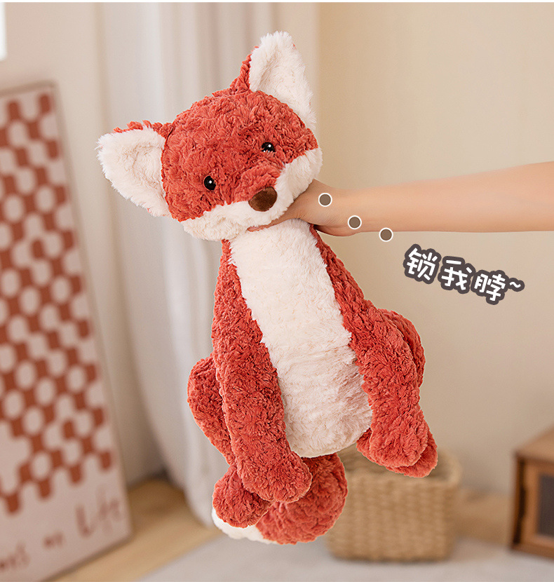 Cute cross-border fox doll plush toys for children and girls as birthday gifts, soothing sleeping dolls pic 5