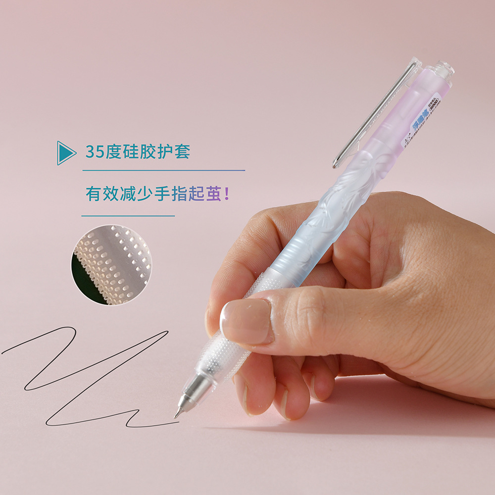The new CS double-tip embossed pen from Chenxi features a low center of gravity press type gel pen, providing smooth and fluid writing. The dopamine pen body design ensures clear and long-lasting handwriting pic 5