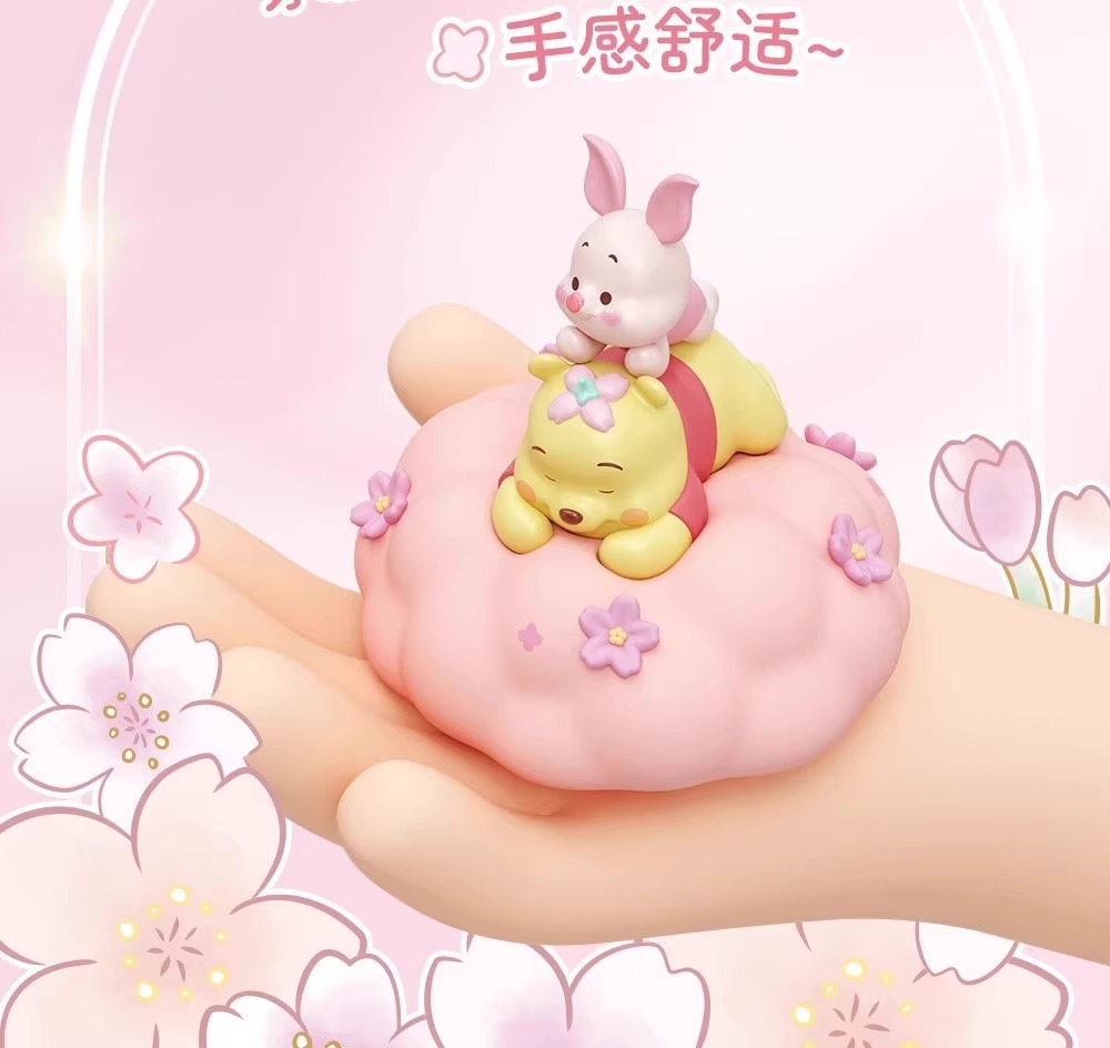 正版维尼熊樱花系列车载摆件小夜灯氛围灯手办可爱送礼物 pic 10
