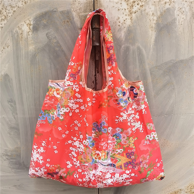 超大号卡通日本折叠环保购物袋防水尼龙买菜包收纳包米奇头手提袋详情25