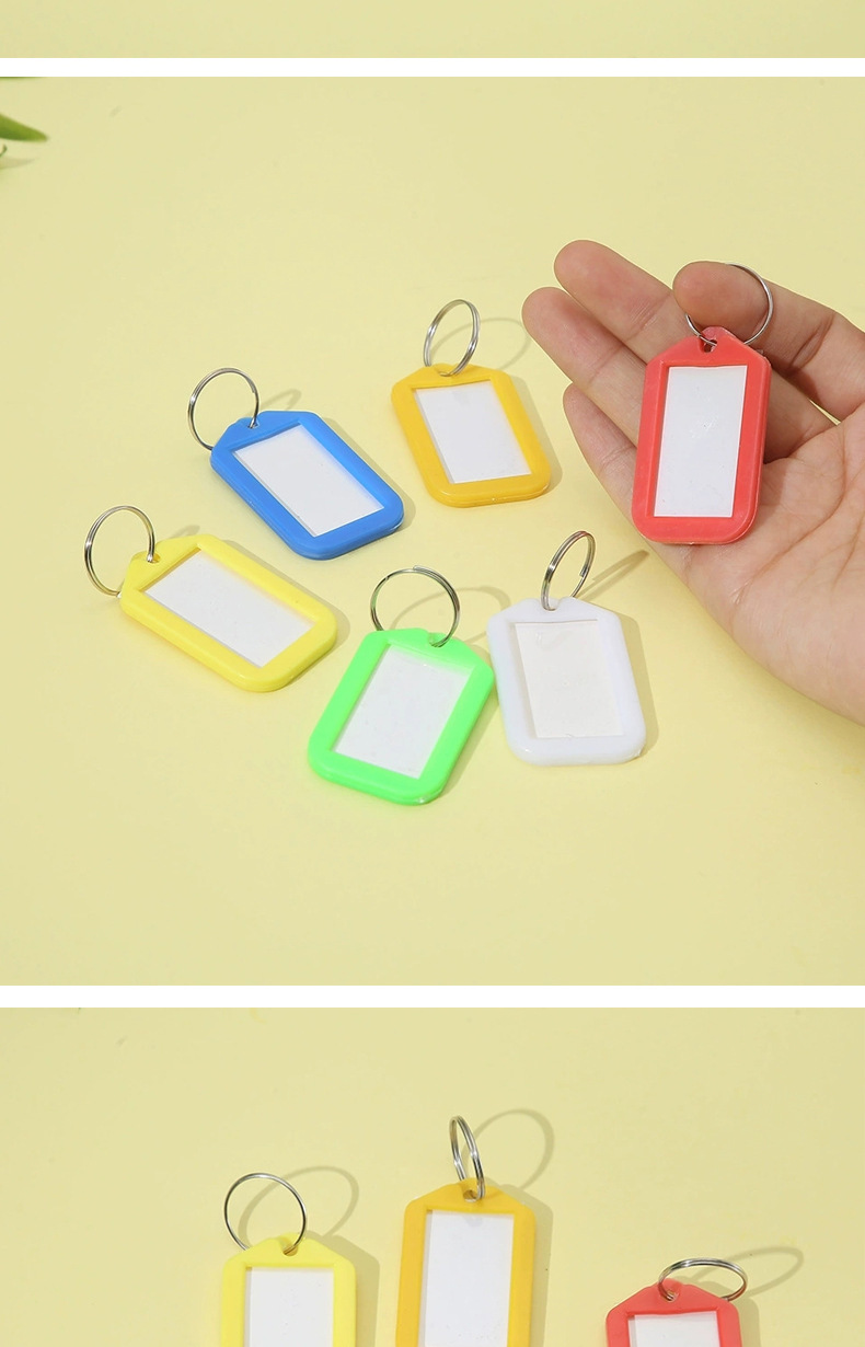 简约便携纯色钥匙扣登机行李分类塑料标签牌钥匙牌配饰可随身携带详情6