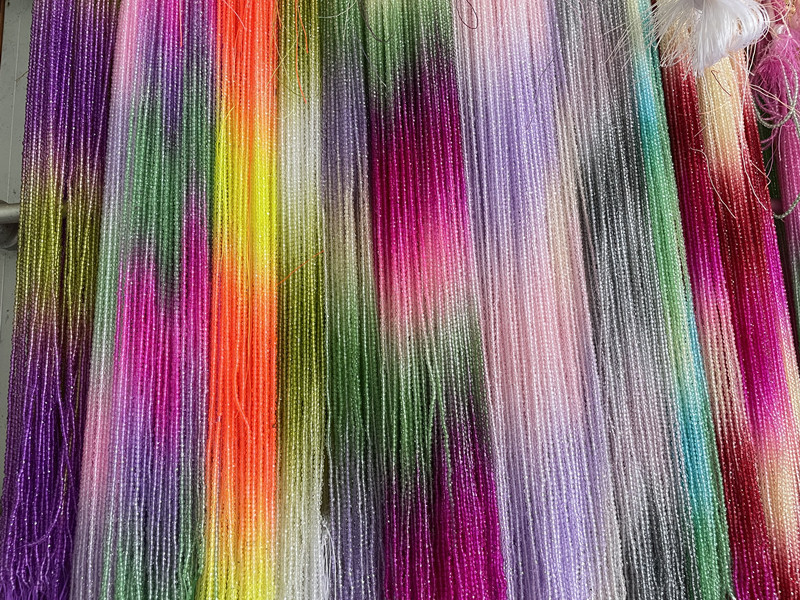 Spinel 2/4mm spherical cut cotton thread glass crystal beads, diy handmade jewelry accessories, tassel materials wholesale pic 5