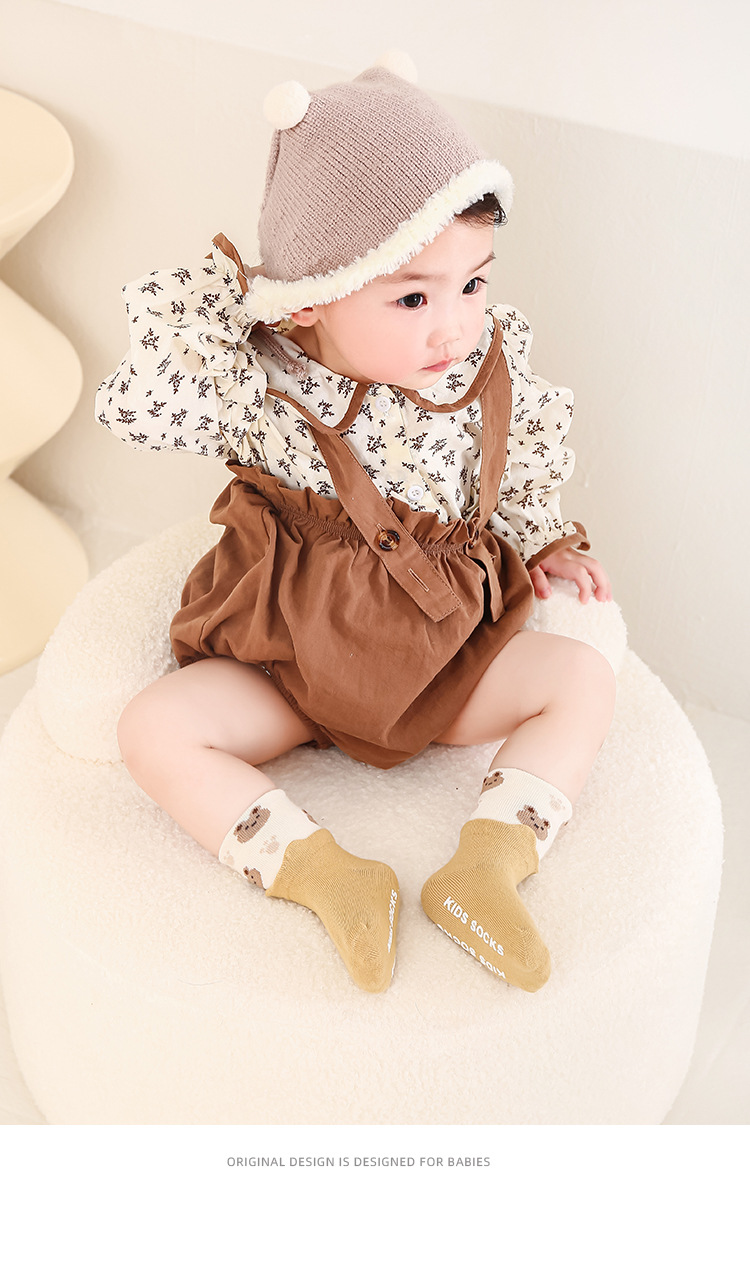 儿童袜子秋季新款宝宝袜可爱卡通防滑无骨新生儿室内学步袜婴儿袜详情21