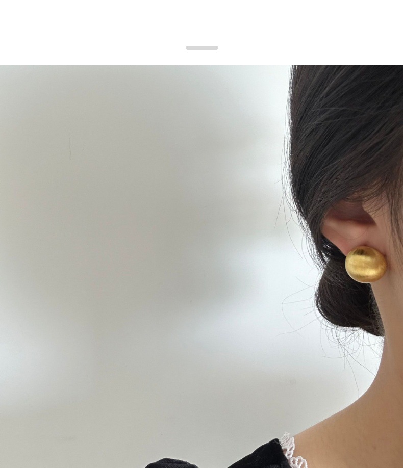 哑光磨砂拉丝韩ins风百搭气质s925银耳钉小众设计金属感简约耳饰详情9