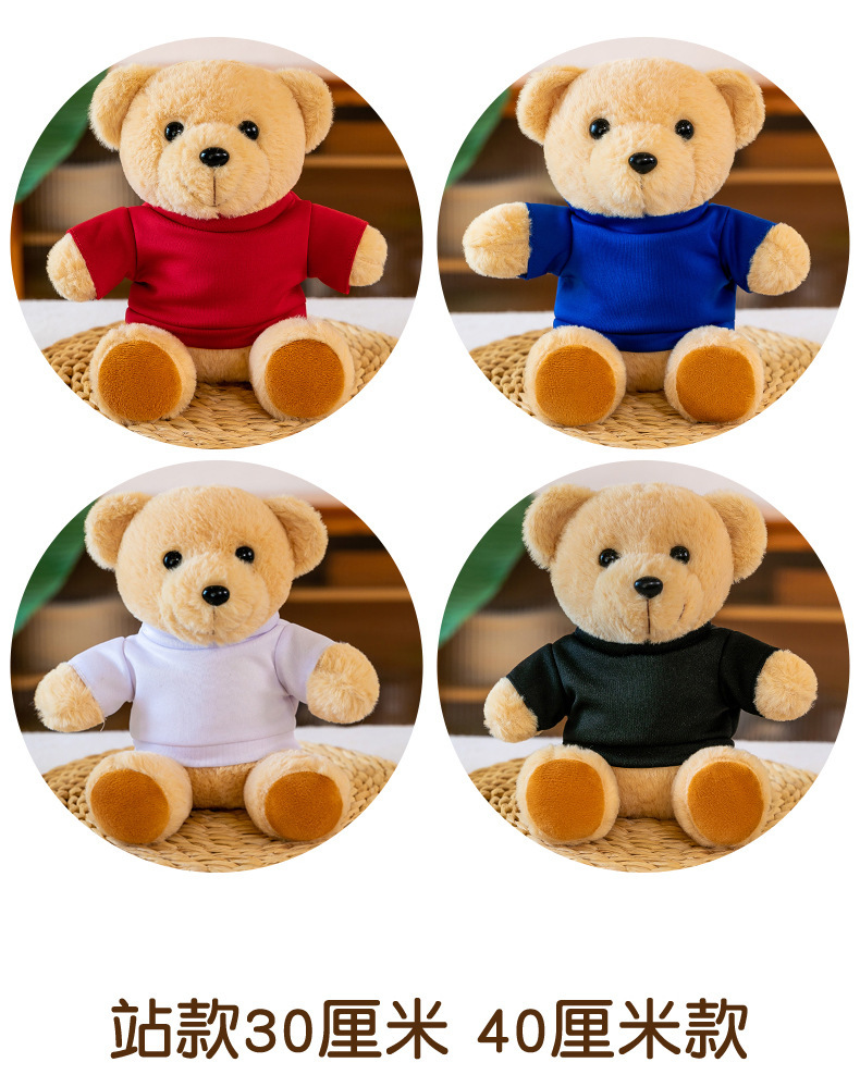 新可爱穿衣泰迪小熊抓机布娃娃毛绒玩具公司活动礼品logo礼物公仔详情8