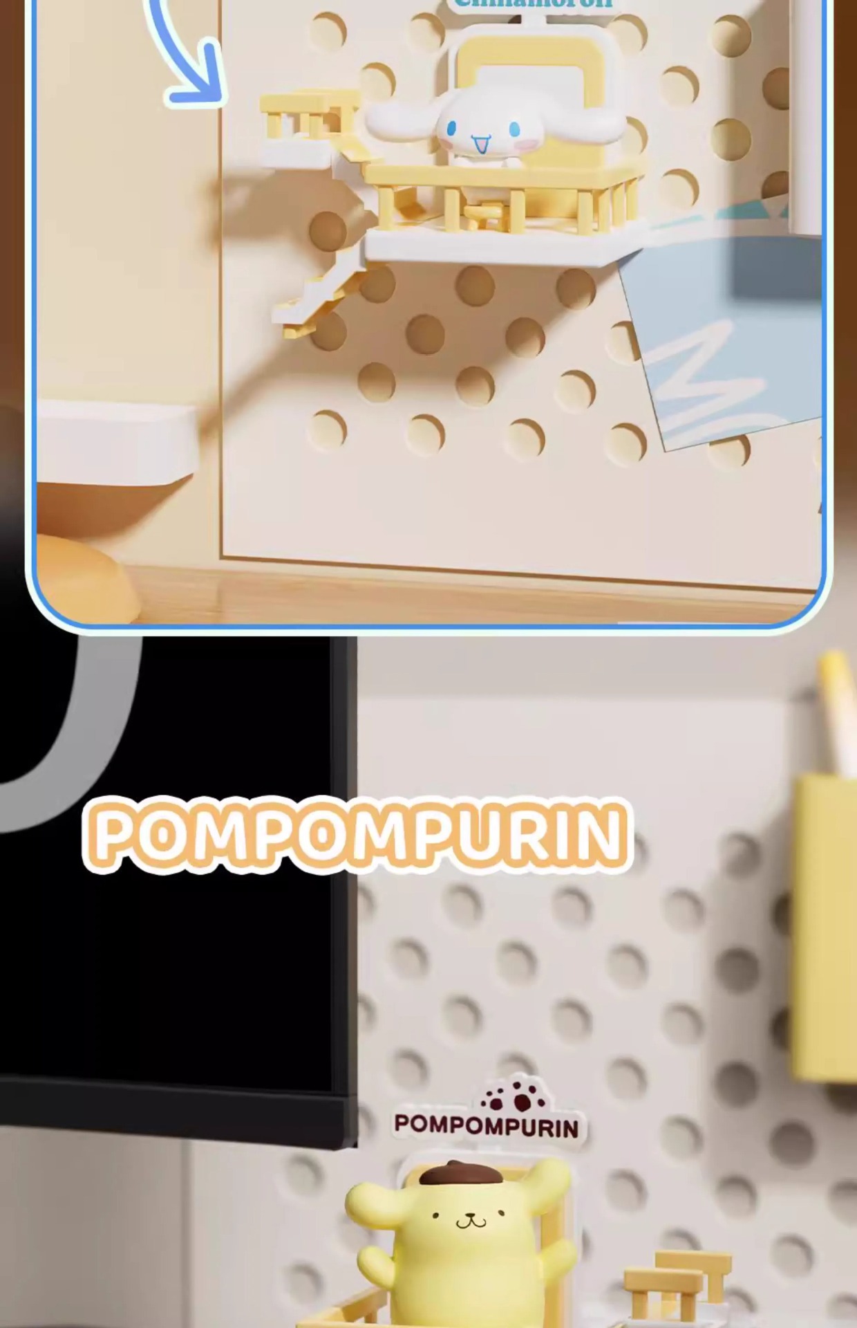 正版三丽鸥萌趣爬爬梯系列磁吸冰箱贴凯蒂猫摆件玉桂狗库洛米礼物详情10