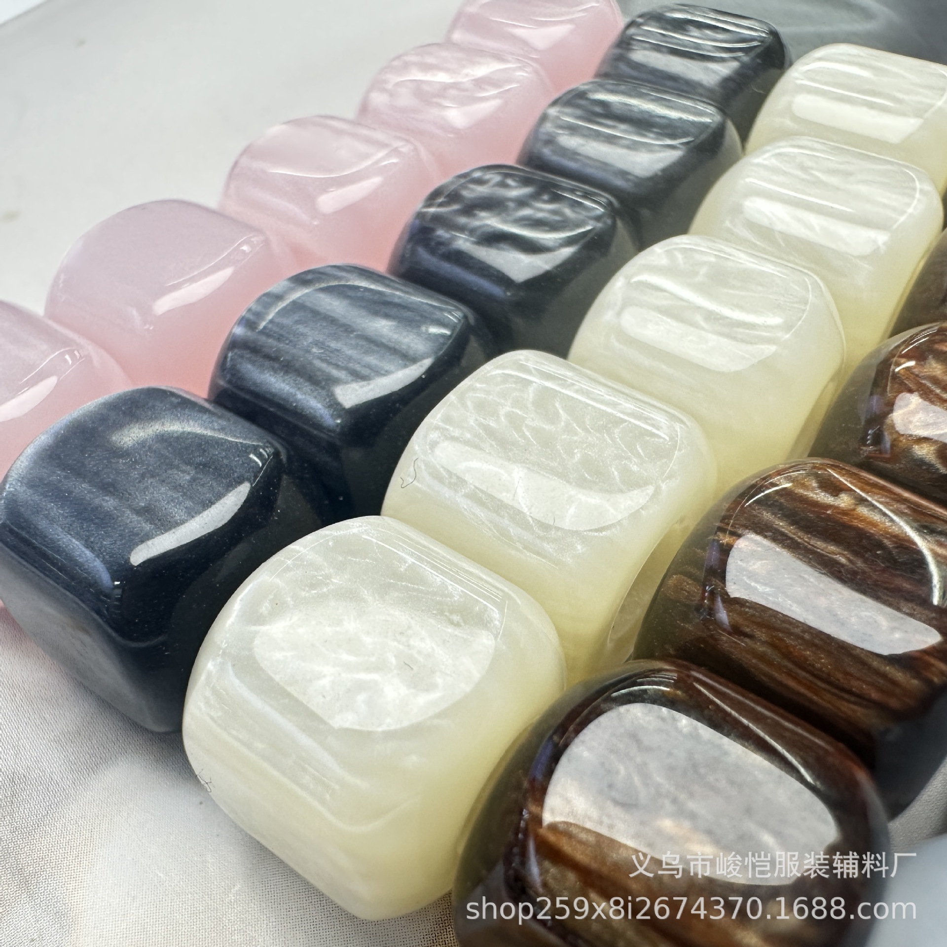 新款大孔批发链项链串珠手高级diy手工12mm桶珠树脂爆款配件多色详情7